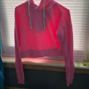 Bright pink cropped hoodie